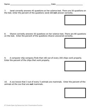 Image result for Unit 6 Unit Test Math Open Up Resources