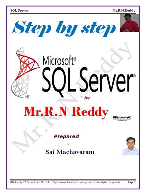 Image result for SQL Server Step by Step PDF
