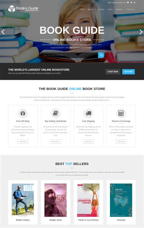 Book Store HTML/CSS Template に対する画像結果
