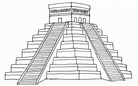 Image result for Aztec Pyramid Drawing