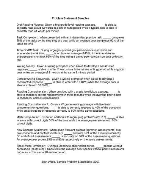 Example of Statement of the Problem Research Product に対する画像結果