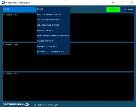 OpenView GUI に対する画像結果