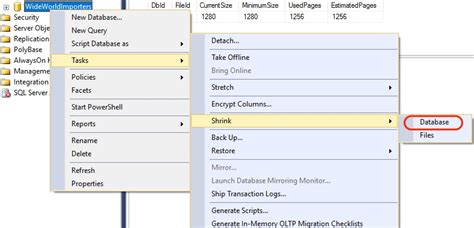 Image result for Shrink SQL Server Database