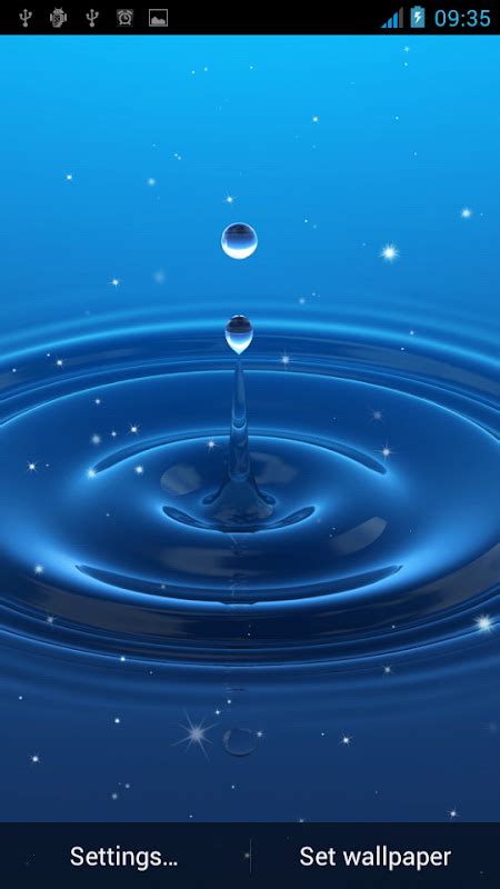 Toradh íomhá ar Android Water Drop Touch Target Feature