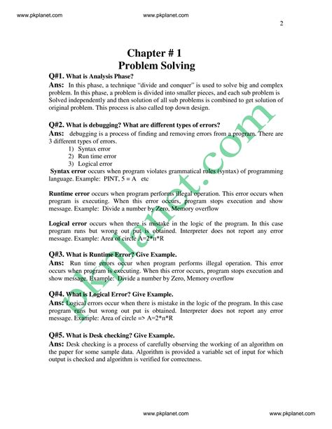 10th Class Computer Science Notes に対する画像結果