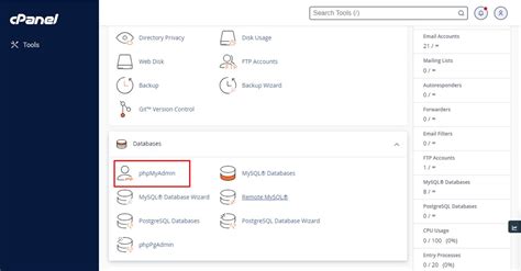 Image result for phpMyAdmin Database Restore
