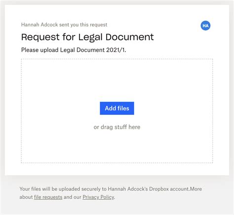 Toradh íomhá ar Dropbox Request Files