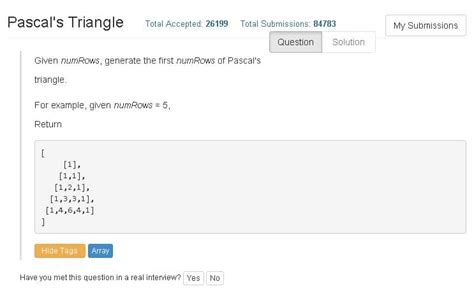 Image result for Pascal Triangle LeetCode