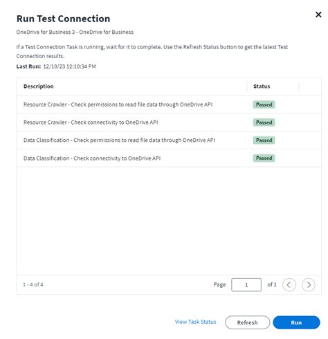 Test Connection Sign に対する画像結果