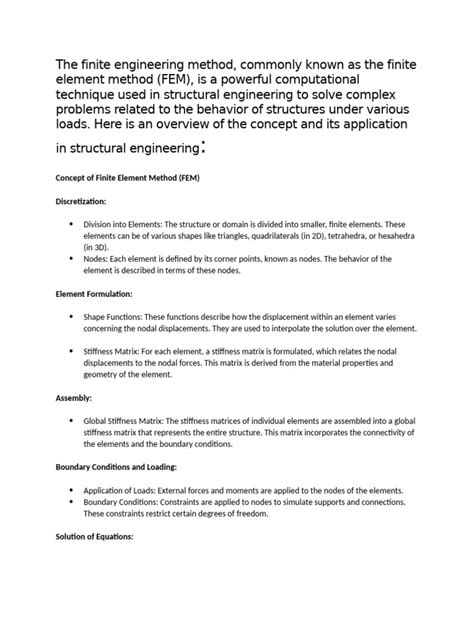 Toradh íomhá ar Finite-Element Method Fem Notes