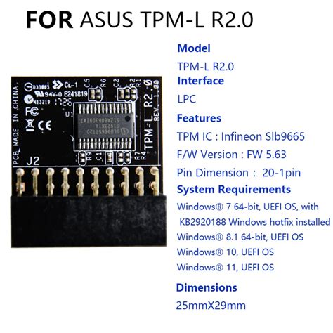 Image result for Asus TPM LR2 0 Module