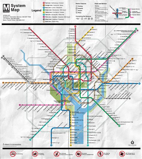 Washington Metro System Map に対する画像結果