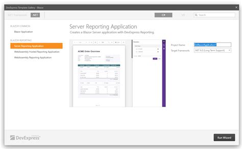 .Net Blazor Templates Sample に対する画像結果