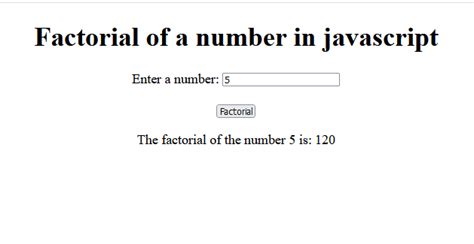 Image result for Factorial JavaScript