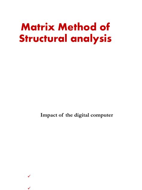 Image result for Matrix Method of Structural Analysis