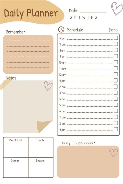 Image result for Daily Planner Examples