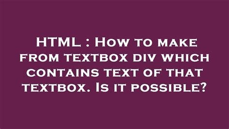 Image result for How To Create A Text Box In Html