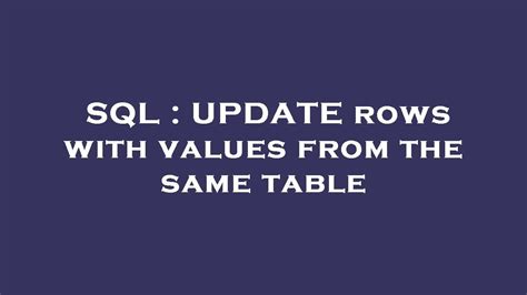 Image result for Update Row Value in SQL