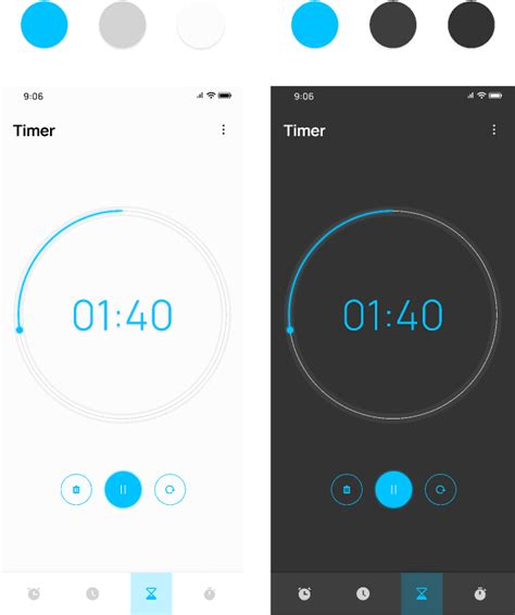 Timer App UI に対する画像結果