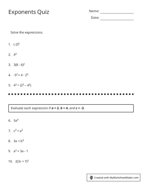 Image result for Exponents Questions