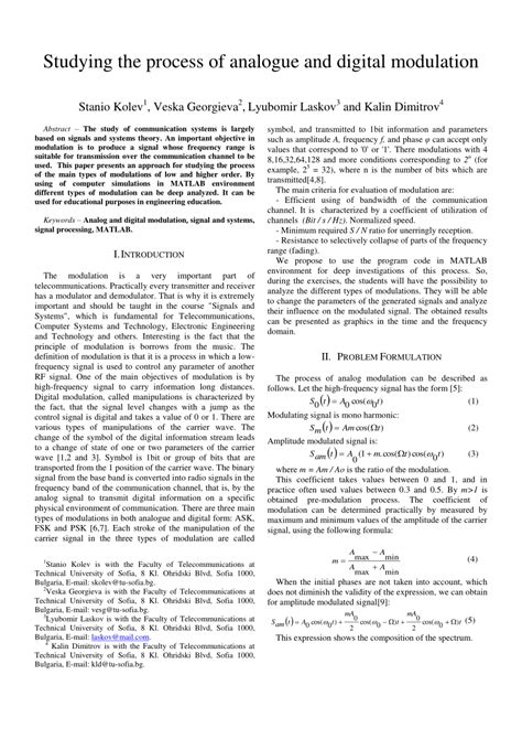 Toradh íomhá ar Analog Modulation and Digital Modulation