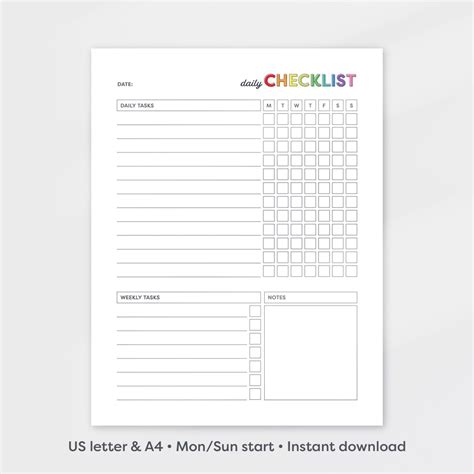 Daily Work Routine Checklist に対する画像結果