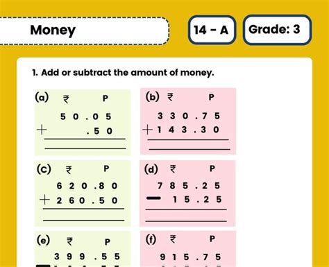 Image result for Math Money Worksheet for 3rd Grade Free Printable