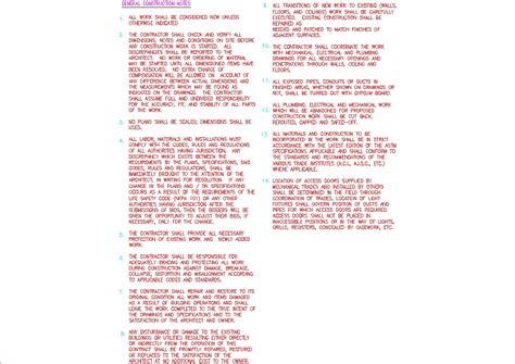 Toradh íomhá ar Construction Documents General Notes