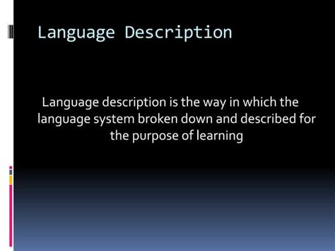 Image result for Language Description Table
