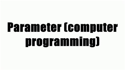 Image result for Parameter Computer Programming