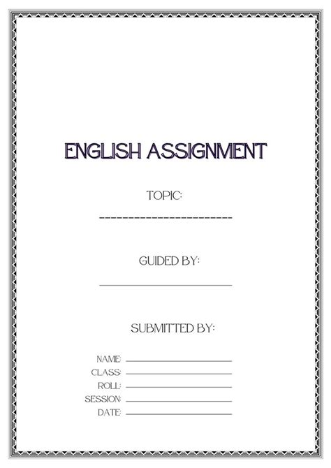 Toradh íomhá ar Assignment Front Page Unique Design