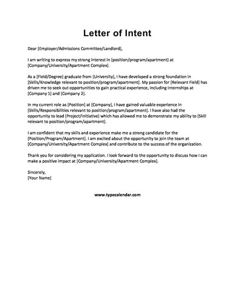 Toradh íomhá ar Statement of Intent Examples for Master