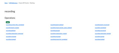 Image result for Zoom Webhook API