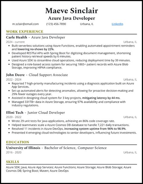 Image result for CV Format for Java Developer