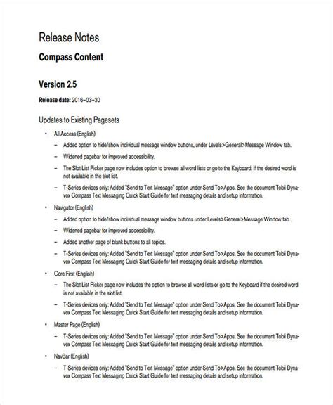 Toradh íomhá ar Release Notes Sample