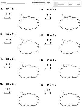 Image result for Place Value Multiplication Grid 2-Digit
