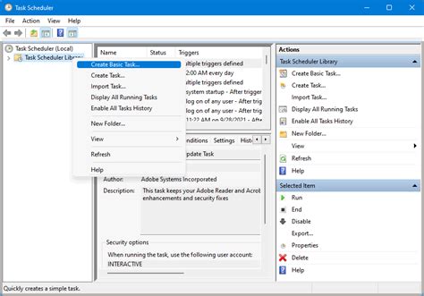 Task Scheduler Library に対する画像結果