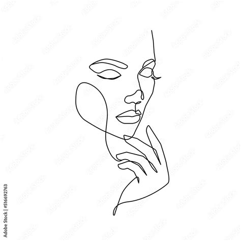 Toradh íomhá ar Simple Line Face Drawing