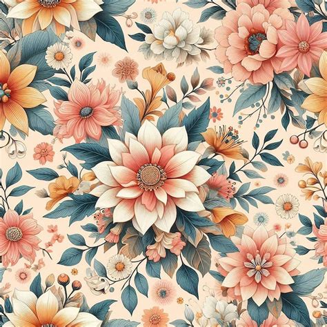 Image result for Colorful Flowers Seamless Pattern