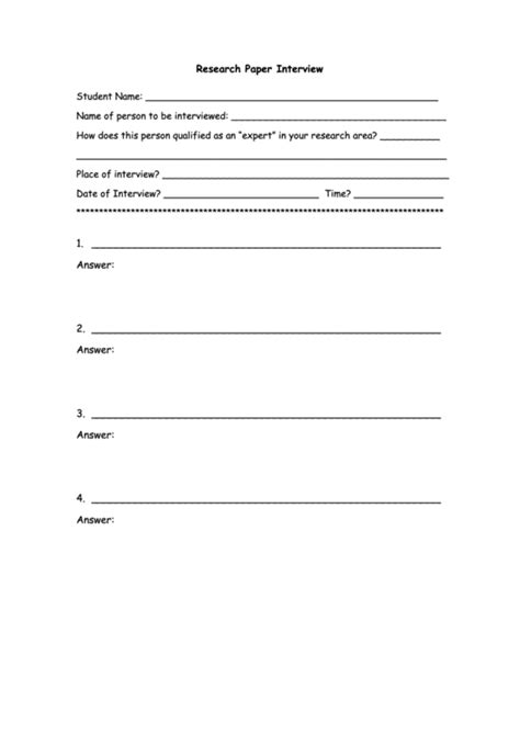 Image result for +Example Reasearch Paper with Interview