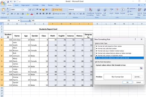 Toradh íomhá ar Custom Formatting