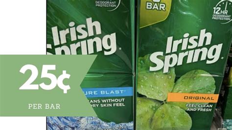 Toradh íomhá ar Irish Spring Coupons Printable