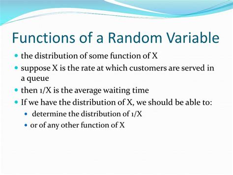 Image result for General Functions of Random Variables