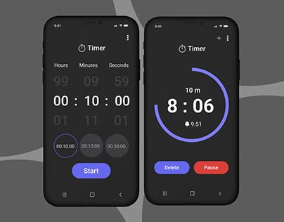 Timer App UI に対する画像結果