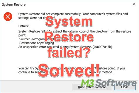 Image result for System Restore Error