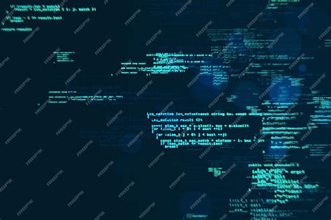 Toradh íomhá ar Blur Computer Coding Background