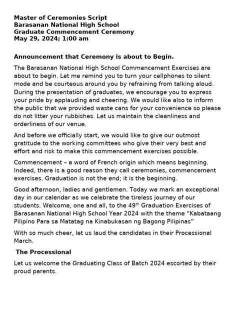 Image result for Emcee Script for Graduation Ceremony