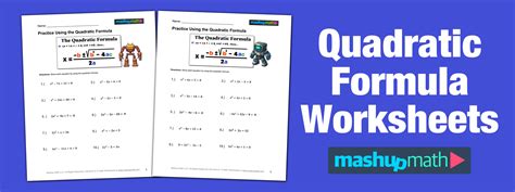 Image result for Quadratic Formula Worksheet Easy