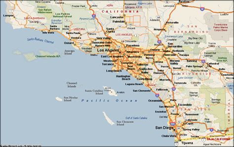 Image result for Southern California Map