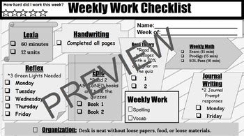 Image result for Weekly Working Checklist